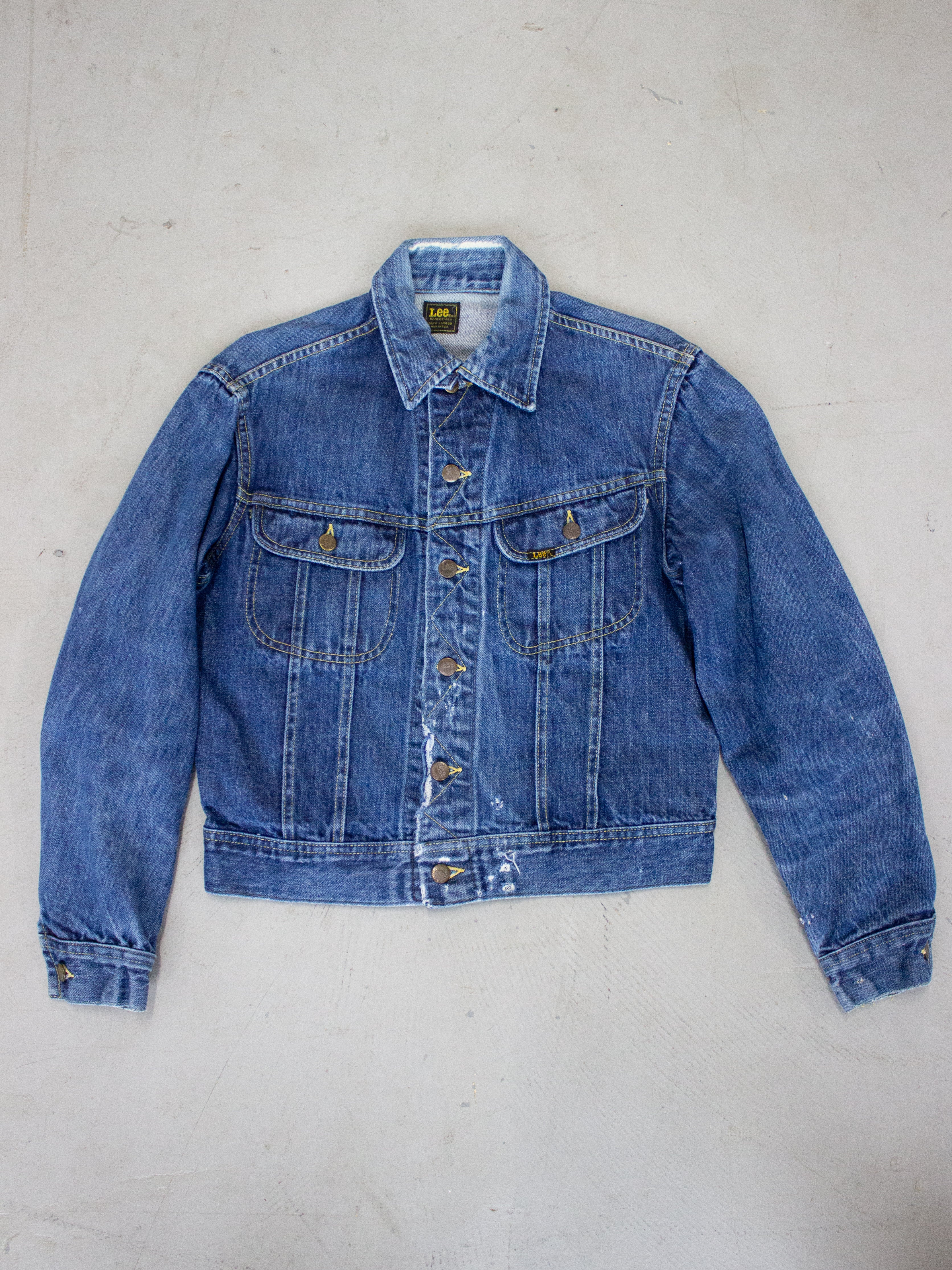 Vintage 1980's Lee Riders Jean Jacket Made In USA Dark Wash PATD-153438  (Large) – lacaravanevintage