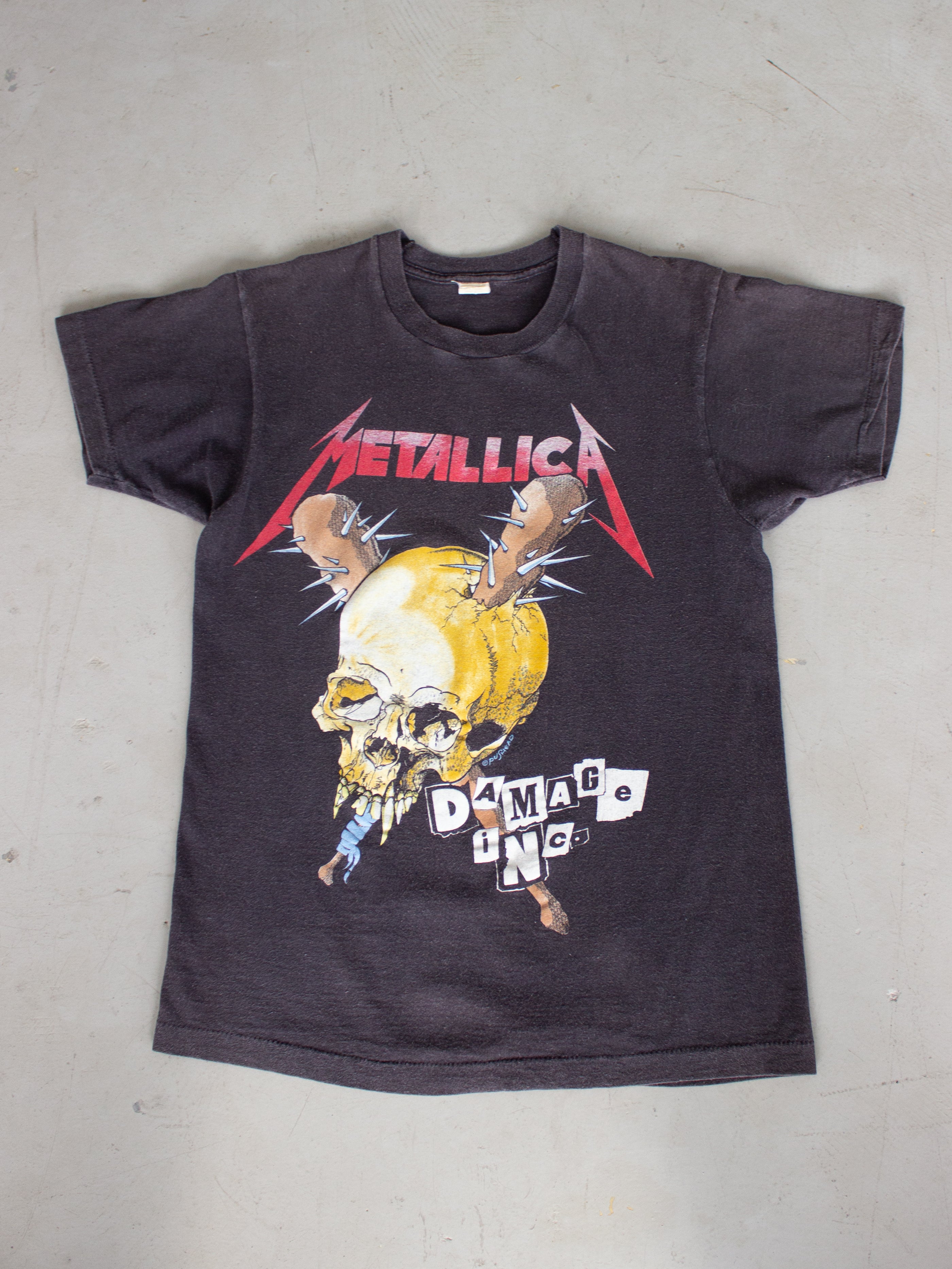 Vintage 80s Metallica Damage Inc Tee Shirt. as Worn by Justin 